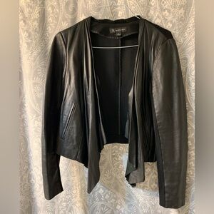 I.N.C. Asymmetrical leather jacket